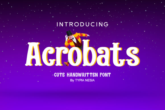 Acrobats: A Playful Display Font for Branding Projects