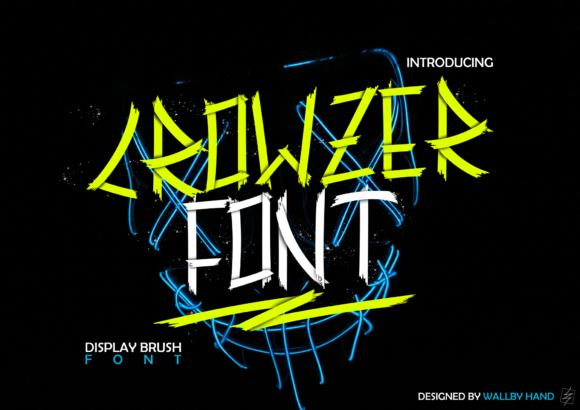Crowzer: An Editorial Font with Authentic Brush Pen Character
