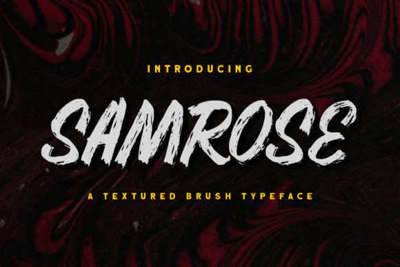Samrose: A Bold Textured Brush Font for Web Design