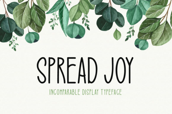 Spread Joy: A Playful Display Font for Digital Designers