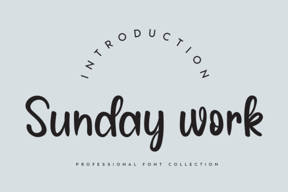 Sunday Work: A Friendly Display Font for Modern Branding